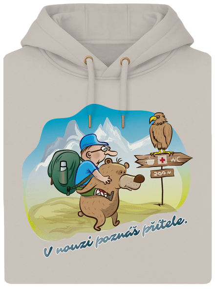 Přítel v nouzi unisex mikina premium Pastel Macchiato