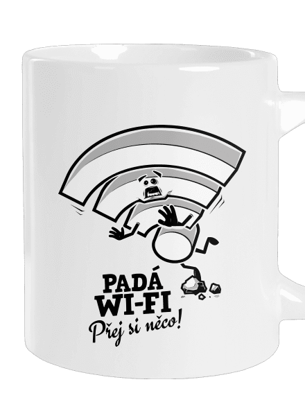 Padá wi-fi velký hrnek White