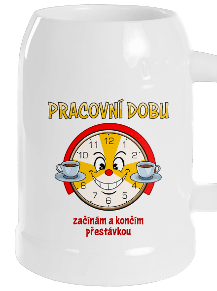 Pracovní doba půllitr White