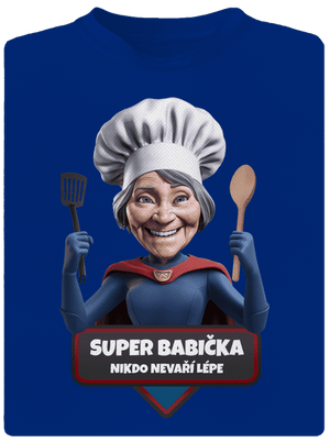 Super babička pánské sportovní tričko Royal Blue Mal
