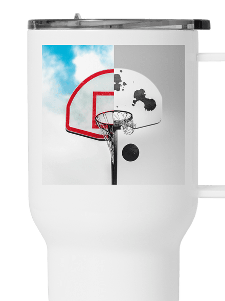 Basketbalový kontrast termohrnek White