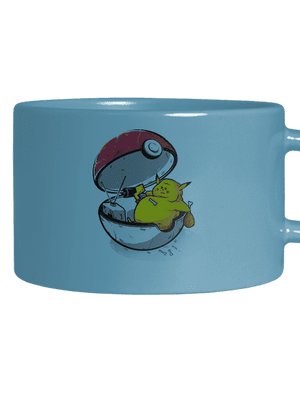 Konec pokémona hrnek makronka Blue Macaron