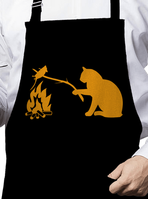 Kočka a myš zástěra Black