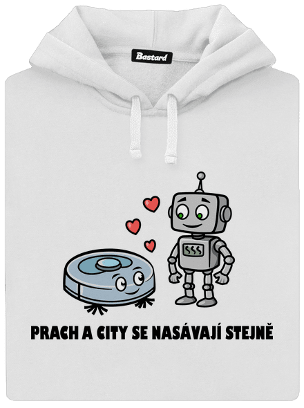 Láska mezi roboty dámská mikina klokanka White