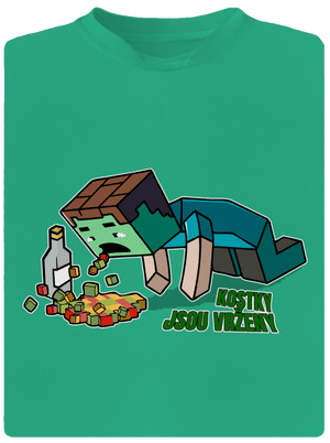 Kostky jsou vrženy pánské sportovní tričko Mint Mal