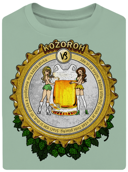 Pivní horoskop: Kozoroh unisex tričko oversized Sage