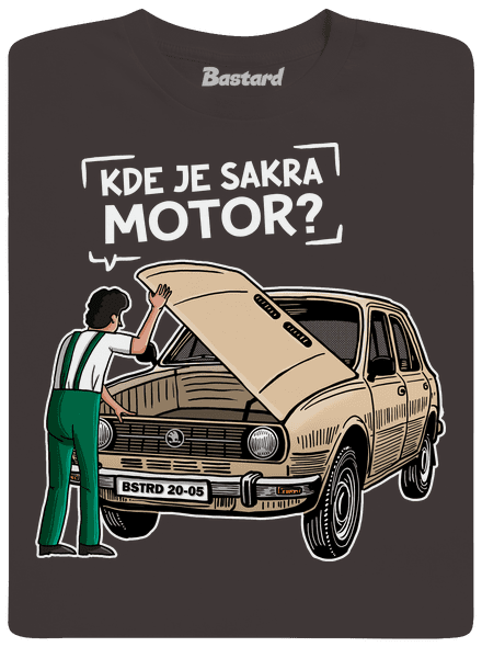 Kde je motor? pánské dlouhý rukáv Bear Brown