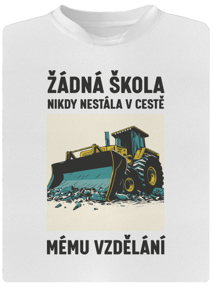 Žádná škola pánské sportovní tričko White