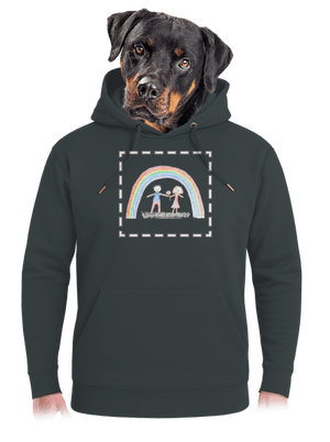 Dětské kresby - nahraj vlastní unisex mikina premium Charcoal