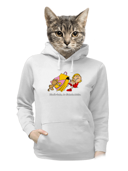 Školačka dámská mikina klokanka White