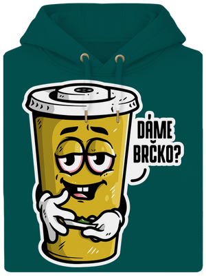 Dáme brčko? unisex mikina premium Emerald Green