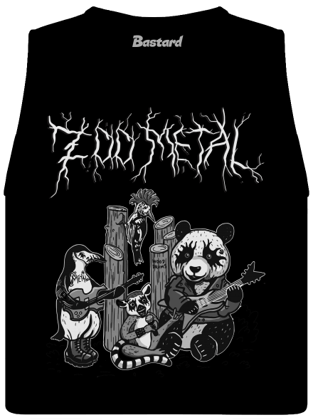 ZOO metal dámské tílko volné Black