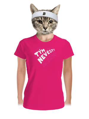 Tým nevěsty dámské sportovní tričko Neon Pink