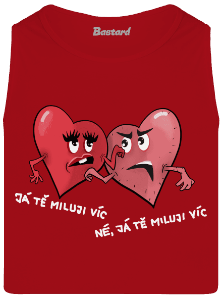 Srdíčka pánské tílko Red