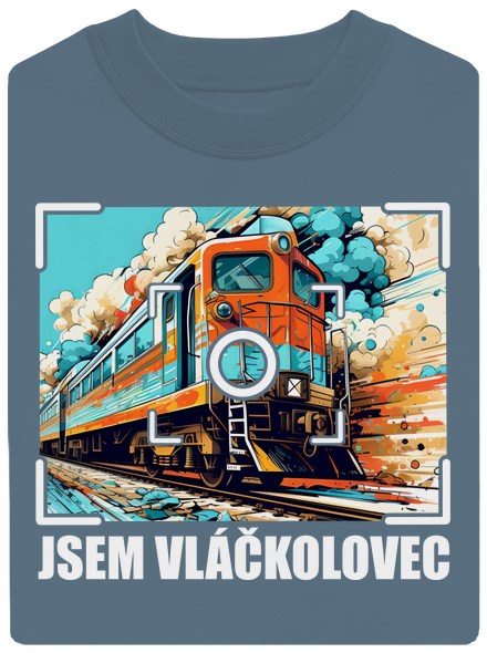 Jsem vláčkolovec unisex mikina bez kapuce Nordic Blue