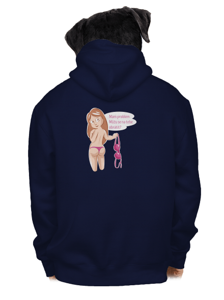 Můžu se obrátit? pánská mikina na zip Navy