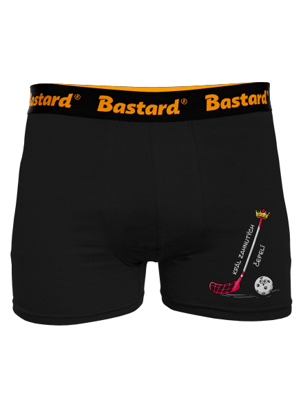 Král zahnutých čepelí - florbal boxerky Black