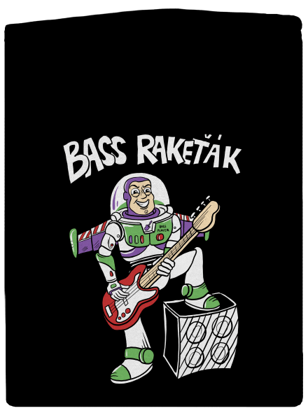 Bass Rakeťák pánská mikina na zip Black