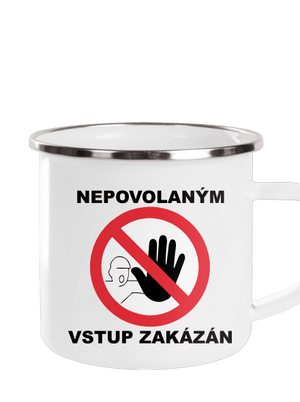 Nepovolaným vstup zakázán plecháček White