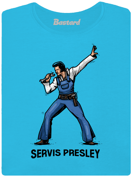 Servis Presley dámské tričko s lemem Blue Atol