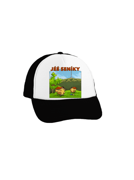 Jeseníky kšiltovka truckerka Black cap