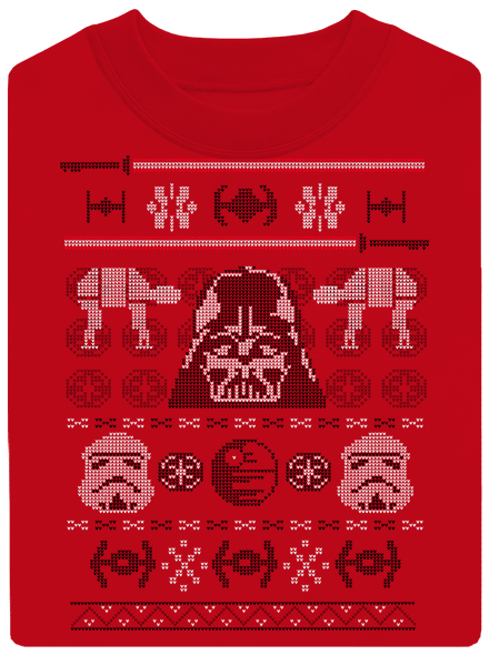 Vader na svetru unisex mikina bez kapuce Red