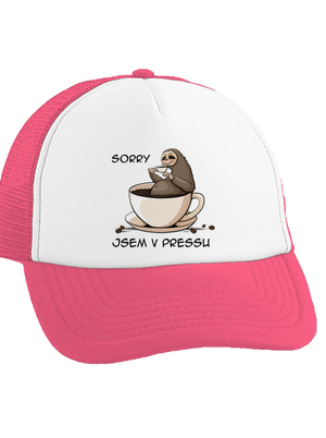 V pressu kšiltovka truckerka Fluorescent Pink cap