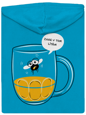 Zase v tom lítám dámská mikina na zip Blue Atol