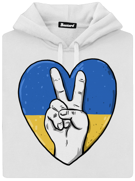Ukrajina - Mír dámská mikina klokanka White