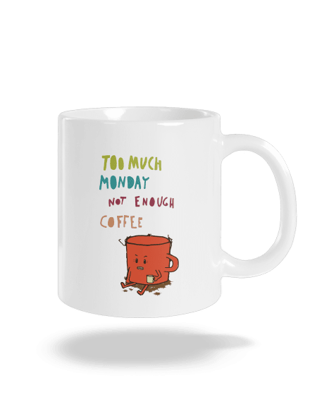 Pondělní kafe klasický hrnek White