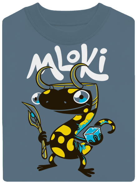 mLoki unisex mikina bez kapuce Nordic Blue