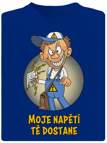 Moje napětí pánské sportovní tričko Royal Blue Mal