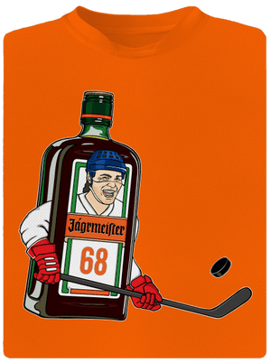 Jágrmeister pánské sportovní tričko Neon Orange