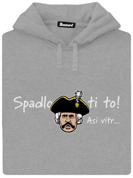 Spadlo ti to pánská mikina klokanka Light Melange