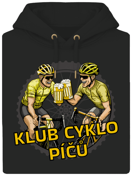 Klub cyklo píčů unisex mikina premium Dark Black
