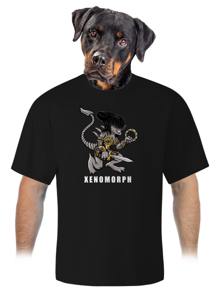 Xenomorph unisex tričko oversized Black