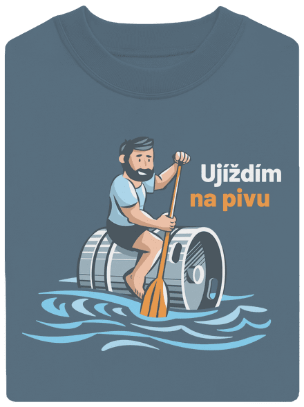 Ujíždím na pivu unisex mikina bez kapuce Nordic Blue