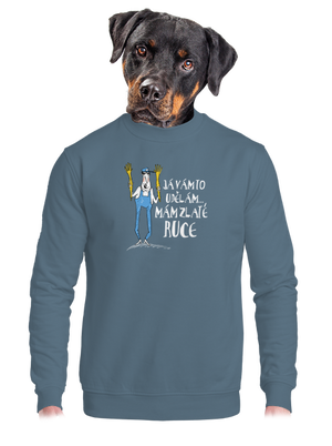 unisex mikina bez kapuce