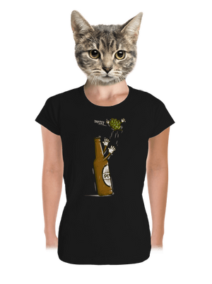 Lahváč a syn dámské tričko premium Black