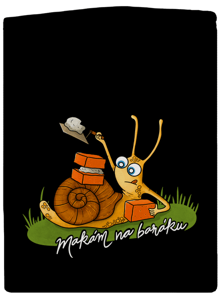 Makám na baráku pánská mikina na zip Black