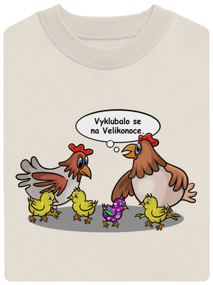 Velikonoční kuře unisex mikina bez kapuce Off White