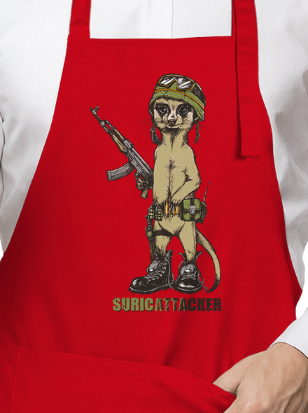 Surikata zástěra Red