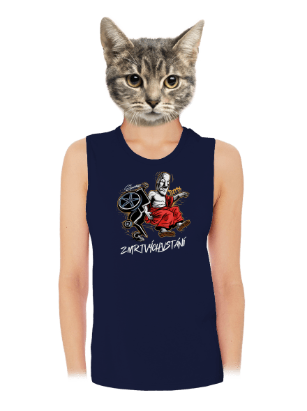 Zmrtvýchvstání dámské tílko volné Navy