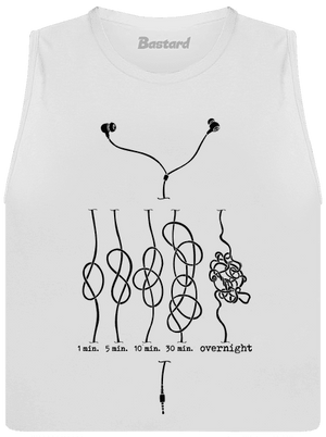 Škola uzlování dámské tílko volné White