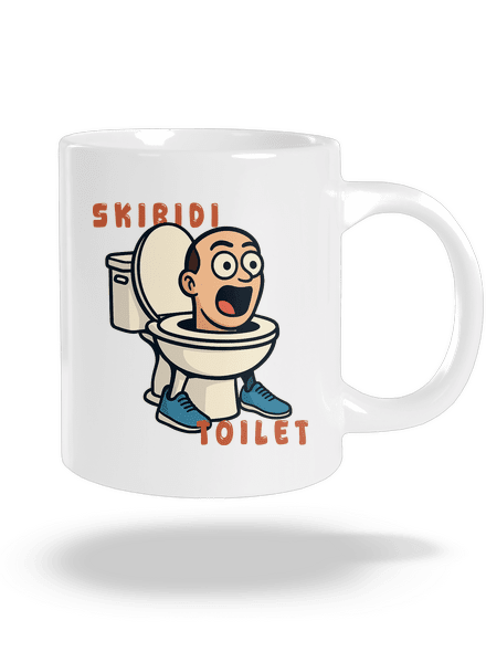 Skibidi Toilet velký hrnek White