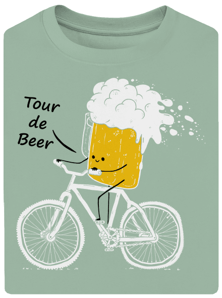Tour de beer unisex tričko oversized Sage