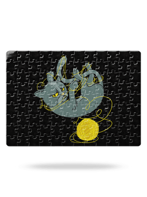 Nevrlý kocour puzzle White