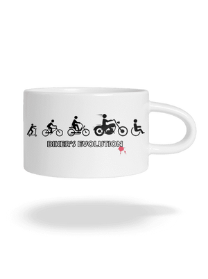 Bikers evolution hrnek makronka White