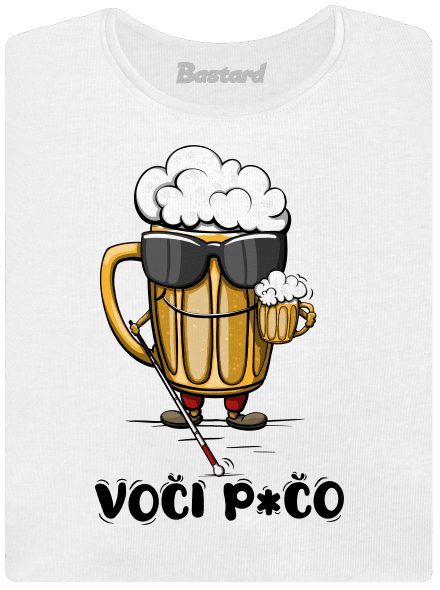Voči p*čo dámské tričko s lemem White