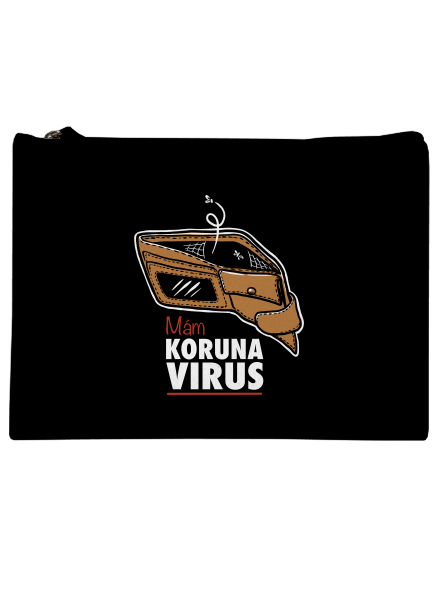 Korunavirus v peněžence taštička Black